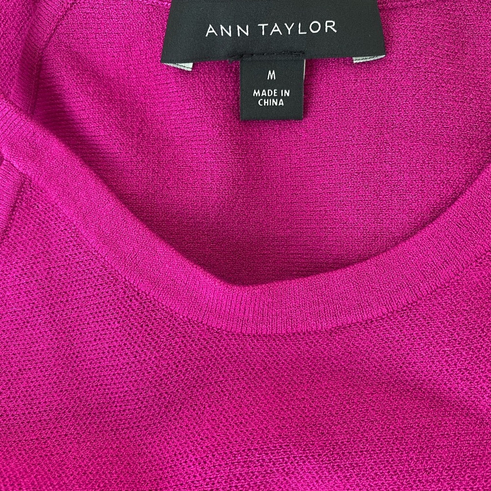 Ann Taylor exposed shoulder peplum top - Picture 7 of 8